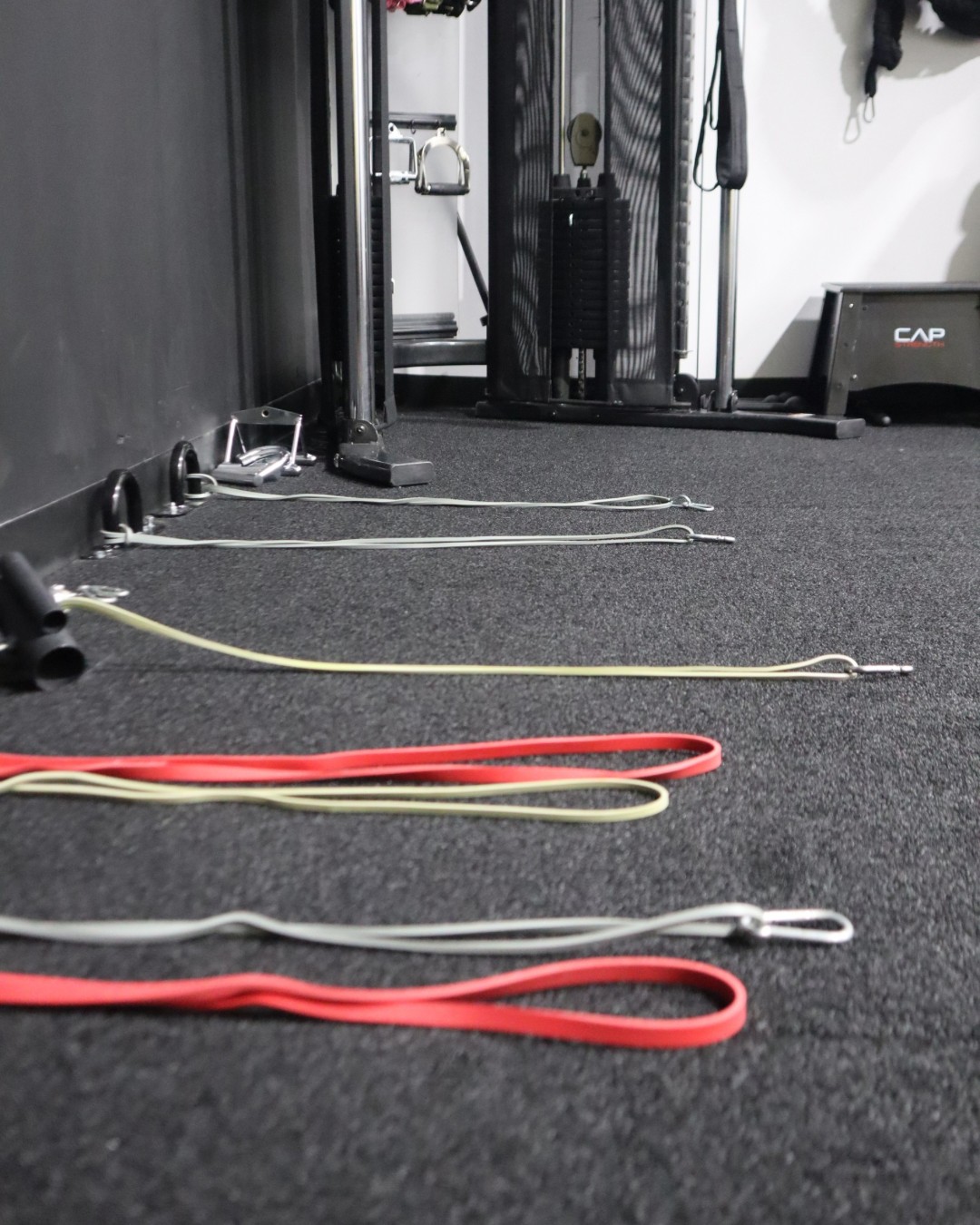 Resistance bands and cable stations at The Club Neptune
